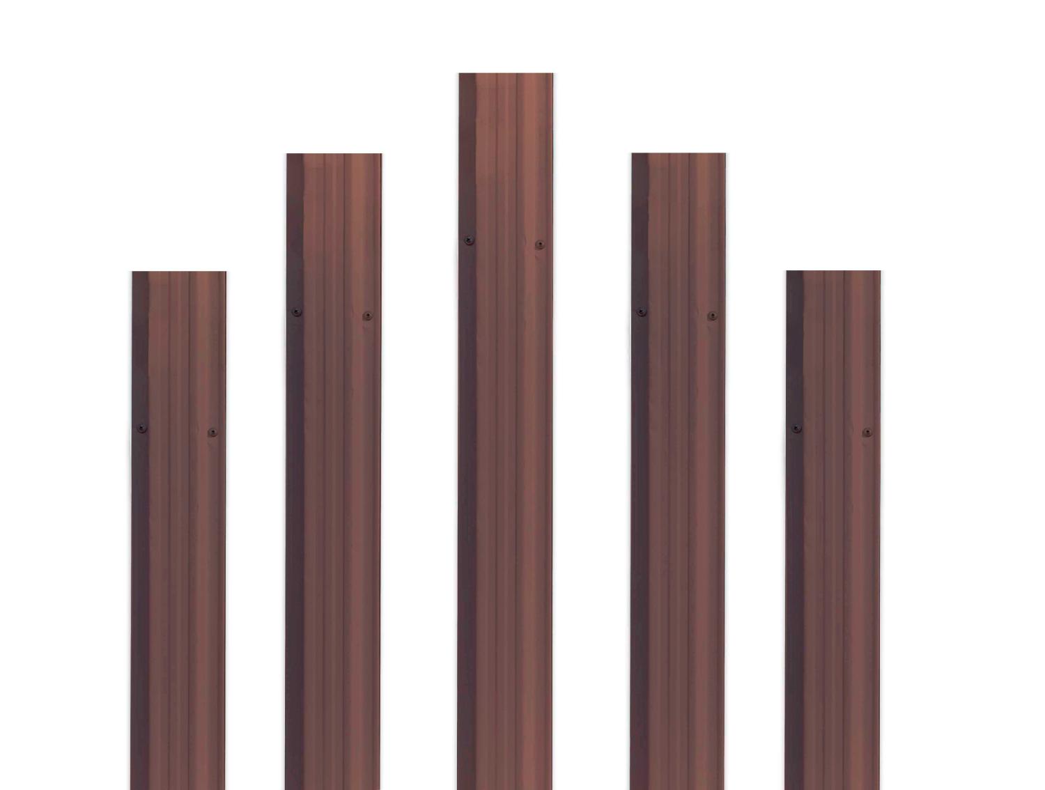 Штакетник П-образный прямой 0,35 111х2000 RAL8017 коричневый